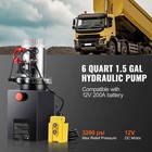 6 Quart Hydraulic Pump Double Acting Dump Trailer Lifter Power Unit Dc 12v 2 1hp