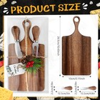 Gosodeny 5 Set Christmas Gifts Bridal Shower Favor Acacia Wooden Square Cheese