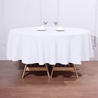 White 90  Round Polyester Tablecloth Wedding Party Reception Dinner Decorations
