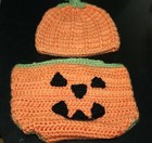 Baby Girl Boy Knit Pumpkin Costume Hat Photo Prop Knit Crochet Photography Eex  