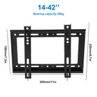 Full Motion Tv Wall Mount Bracket Swivel Tilt For 14 17 32 36 40 42  