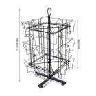 24 Pockets Greeting Card Rack  Display Stand Spinning  Pocket Holder Black Hot