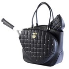 Court Couture Studded Quilted Tennis Bag In Black