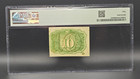 Fractional Currency 2nd Issue 10 Cents Surcharge Fr  1246 Pmg 50 Au