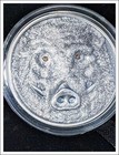     2018 Mongolia 500 Tog Wildlife Protection Wild Boar 1 Oz  999 Silver Coin Coa
