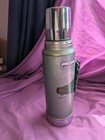 Vtg Stanley Aladdin Green Vacuum Thermos W  Handle 1 Quart Steel Usa A-944dh  89