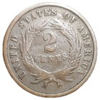 1868 Us Two Cent 2c Piece 2 Cents Shield Motto Post Civil War Historical Coin