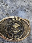 Vintage Fbi National Academy Solid Brass Belt Buckle