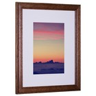 Craig Frames Wiltshire 236  Simple Brown Hardwood Picture Frame With Single Whit