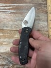 Spyderco Tenacious Folding Knife Satin Black G10 Rough Condition 