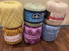 Lot Of 6 Large Spools Crochet Thread Puritan Dmc Etc