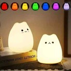 Led Lamps Night Light Cute Cat    touch Control With 9-color Changing Kids Gifts