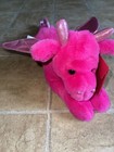 New Tags 18  L Pink Plush Dragon Enchanted Adopt Pet Fao Schwarz Valentines Day 