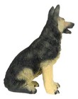 Lifelike Realistic Sitting Canine German Shepherd Police Dog Miniature Figurine