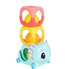 4 X  Lamaze- Stack  Sonaglio   Roll Blocks  L27464  Blue Elephant W  Wheels