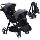 Double Baby Stroller Frame Universal Fit Infant Car Seats With Storage