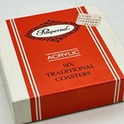 Vtg Pimpernel Spode Christmas Tree Drink Coasters Set Of 6 In Box