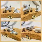 Lot Of 5 Mini Sealyham Terrier Dog Figurines   Germany  Celluloid   Mij