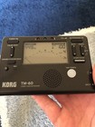 Korg Tm-60 Combo Tuner Metronome Portable Lcd Backlit  tested  Nice 