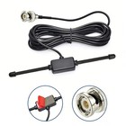 Fm Scanner Bnc Antenna For Uniden Motorola Radio Glass Mount 4  Mobile Full Band
