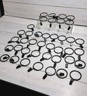 40 Pack Metal Curtain Rings With Clips  Drapery Clips Hooks  Decorative Curtain