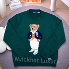 Polo Ralph Lauren Women   s Small Green Wool Cotton Polo Bear Sweater