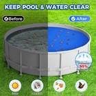 Solar Pool Cover 6 Ft Round For 6-24ft Above Ground 6 Ft  Blue
