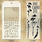 Flowers Clear Stamp   Mesh   Typo Stencil Set By Tim Holtz New 