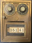 Vintage Post Office Door And Frame 50 s-60 s Georgia Tech  Dual Dial