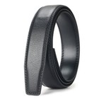1 22in Genuine Leather Belt With Logo Auto Buckle Double Cowhide Strap For Waist