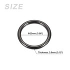 20pcs Metal O Ring Buckles 25x3 8mm Non-welded Round Rings