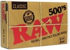 Raw Classic 500s 1 1 4 Rolling Papers  3 Packs    Natural Unrefined Rawthentic