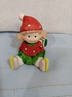 Vintage Norcrest Pixie Elf Girl Figurine Taiwan 2 5  Tall Christmas