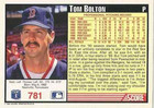 Tom Bolton Authentic Signed Autographed Trading Card Coa