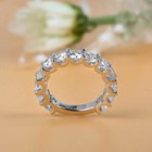 3ct Lab Created Diamond Half Eternity Wedding Band Ring 14k White Gold Over