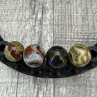 Jabo Das Contract Run Marbles 3 4in Multi Color Swirl Handmade Glass Lot Of 4