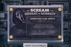 Screen-used Scream Ghostface Cloak Swatch     Horror Movie Prop Display With Coa