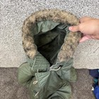 Vintage N-3b Flight Parka Mens Xs Green Nylon Fur Hood Snorkel Vietnam 60s 70s