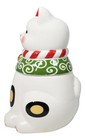 Japanese Maneki Neko Lucky Fortune Charm Cat Ceramic Cookie Jar Figurine