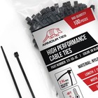 11-inch Black Zip Ties Heavy Duty Uv Resistant Nylon Cable Ties 50lb Tensile    