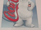 Vintage Coca Cola Polar Bear In Sunglasses With Bottle 1997 Metal Sign