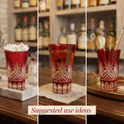Ruby Red Cut To Clear Cordial Glass - Barware - Vanity Accessory - 