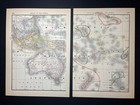 1889 Map Of Oceania By Rand Mcnally Fm 1889 General Atlas See Descrip