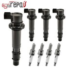 4x Ignition Coil   Iridium Spark Plug For Kawasaki Zx-6r Ninja Zx600 Zx636 Zx600