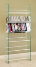 Transdeco Glass Dvd Cd Rack 6 Shelves 336 Cd 234 Dvd 138 Vhs - Floor Demo
