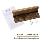 Rustic Key Holder For Wall Farmhouse Shelf With 4 Hooks Key Racks Mail Organizer