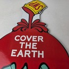 Vintage Sherwin Williams Paints Sign - Large Gas Pump Porcelain Advertising Sign