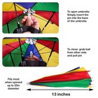 Umbrella Hat  Multi-colored  Diameter Universal Adult Size  Multi-colored