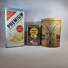3 Lot Vintage Tin Canisters  nabisco Uncle Ben s And Manning And Mackay Read
