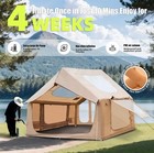 Inflatable Camping Tent  With Electric Air Pump  4 150 l X 98 43 w X 90 h Khaki
